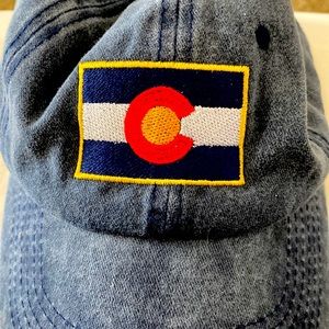 Colorado flag denim hall cap NWOT